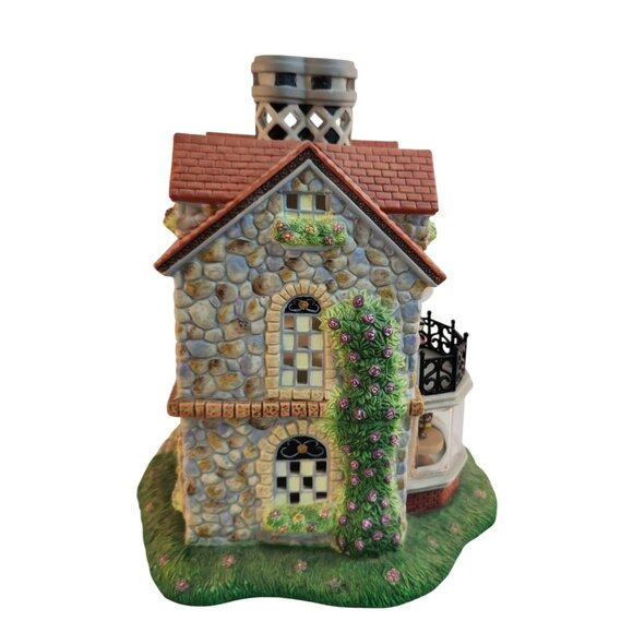 PartyLite Olde World Village Bristol House P7322 Tealight Holder 1990s Boxed - Picture 3 of 13